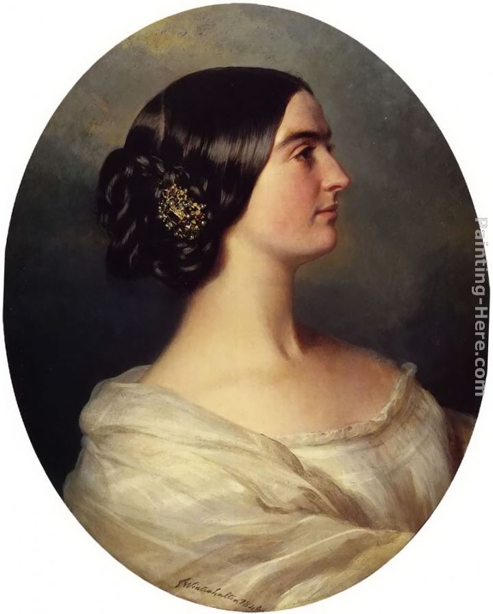 Charlotte Stuart, Viscountess Canning painting - Franz Xavier Winterhalter Charlotte Stuart, Viscountess Canning art painting